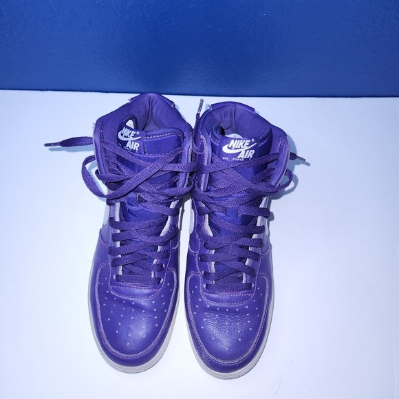 Nike Air Force 1 High SP Purple White 2015 Size Mens 9 - No Strap 823297-500 - Picture 6 of 9